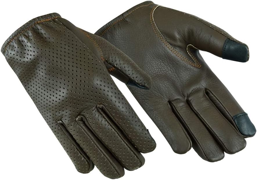 Hugger Breathable Full-Finger Touchscreen Durable Leather Gloves - Driving, Motorcycle, Riding, Patrol, Shooting