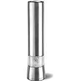 Cole &amp; Mason Hampstead Electronic Salt Mill - Electric Salt Grinder Set - Adjustable Electric Spice Grinder - Kitchen Tool &amp; Gadget - Hand Wash - Stainless Steel