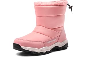 DREAM PAIRS Boys Girls Snow Boots Lightweight Slip Resistant Mid Calf Winter Shoes for Little/Big Kid