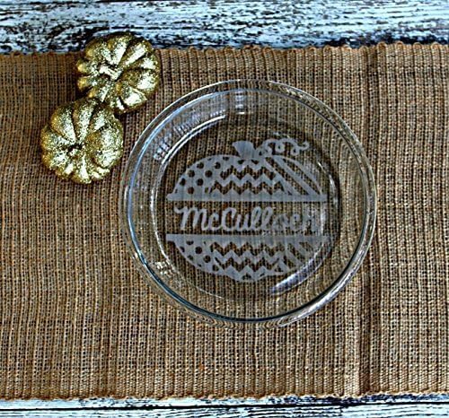 Monogrammed Pumpkin Pie Dish