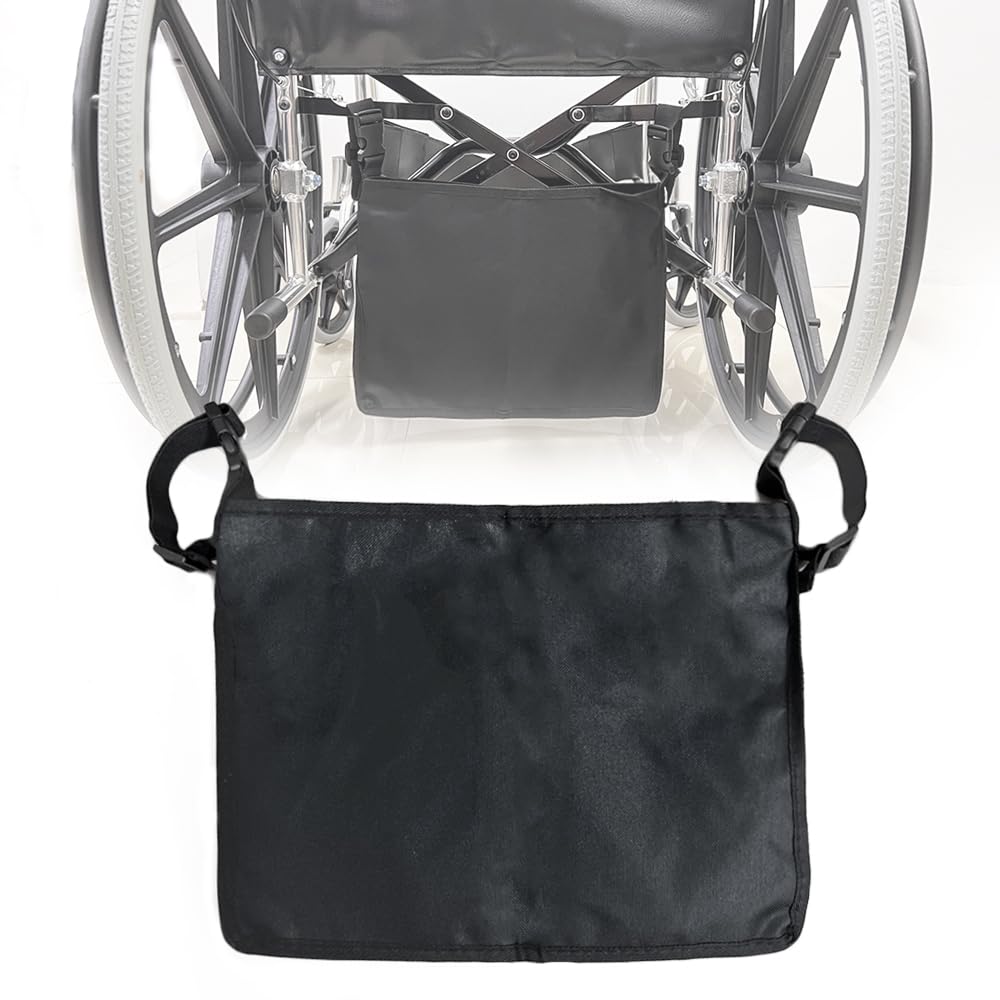 Wheelchair Urinary Drainage Bag Holder - Under Seat Urine Collector Storage Privacy Cover Basket with Adjust Buckle Straps for Nephrostomy Bag, Foley Bag