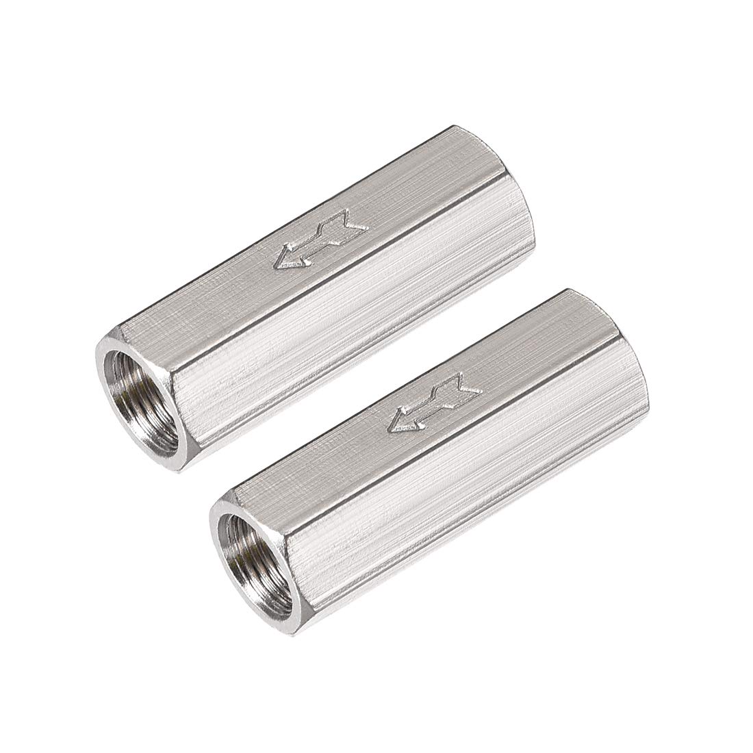 uxcell One Way Air Check Valve G 1/8" BSP Female Threaded Full Port Check Valve 2Pcs
