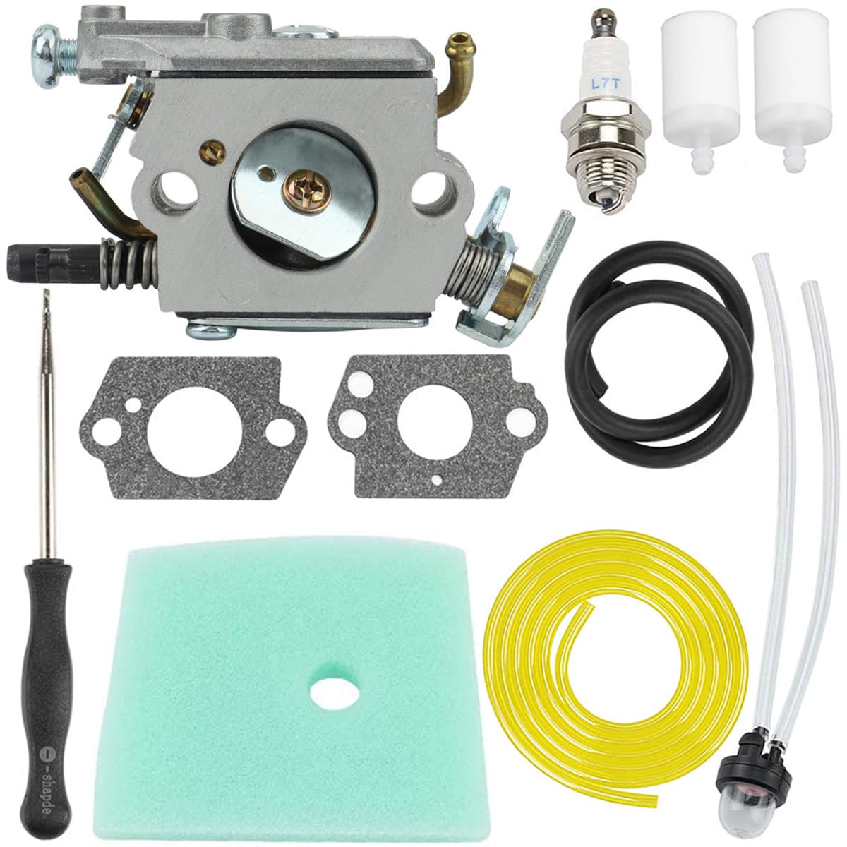 ZAMDOE C1Q-EL24 Carburetor Kit for Husqvarna 123C 123L 123LD 223L 223R 322C 322R 323C 323L 325C 325CX 325L 325LX 326C 326L 326LX 327RX Trimmer/Brushcutter/Pole Saw/Edger with Air Filter Fuel Filter