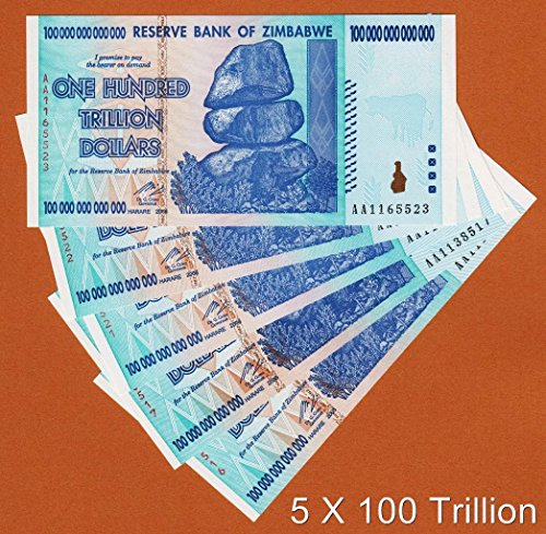 Generic 100 Trillion commemorative paper, Uncirculated, Zimbabwe, blue/green, zim100000