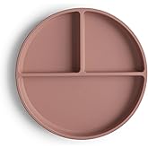 mushie Silicone Suction Plate | BPA-Free Non-Slip Design (Cloudy Mauve)