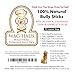 Natural Bully Sticks for Dogs - Mix of Thick Thin and Jumbo 6” Bully Stick and Pizzle Sticks for Dogs, Long Lasting Dog Chews and Puppy Treats, Organic Dog Treats in 15 ounce Re-sealable Bag