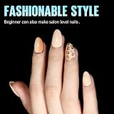 TOMICCA Almond Shaped Short Nail Tips 192Pcs Half Matte Full Cover Clear Nails view 8