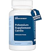 Life Enhancement Cardio 750 mg Potassium Supplement Supports Muscle, Nerve & Cardiovascular Health – Potassium Bicarbonate Promotes with No Additives and is Made in USA (120 Capsules – 60 Servings)