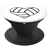 Sports Volleyball Heart Love Lover White
