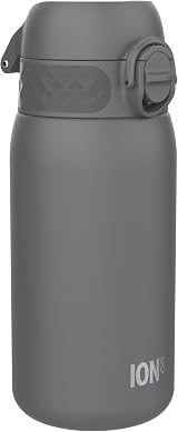 Ion8 Lightweight Steel Kids Water Bottle 400ml Grey Leak Proof Dishwasher Safe view 1