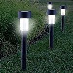 Cellay Solar-Powered LED Garden Lights Perfect Neutral Design Makes Garden Pathways Look Great