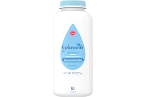 JOHNSON'S BABY Johnson's Naturally Derived Cornstarch Baby Powder, Aloe & Vitamin E for Delicate Skin, Hypoallergenic, Free of Talc, Parabens, Phthalates & Dyes, Silky for Gentle Baby Skin Care, 9 oz