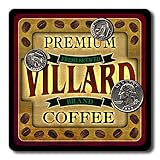 Villard Coffee Neoprene Rubber Drink Coasters - 4