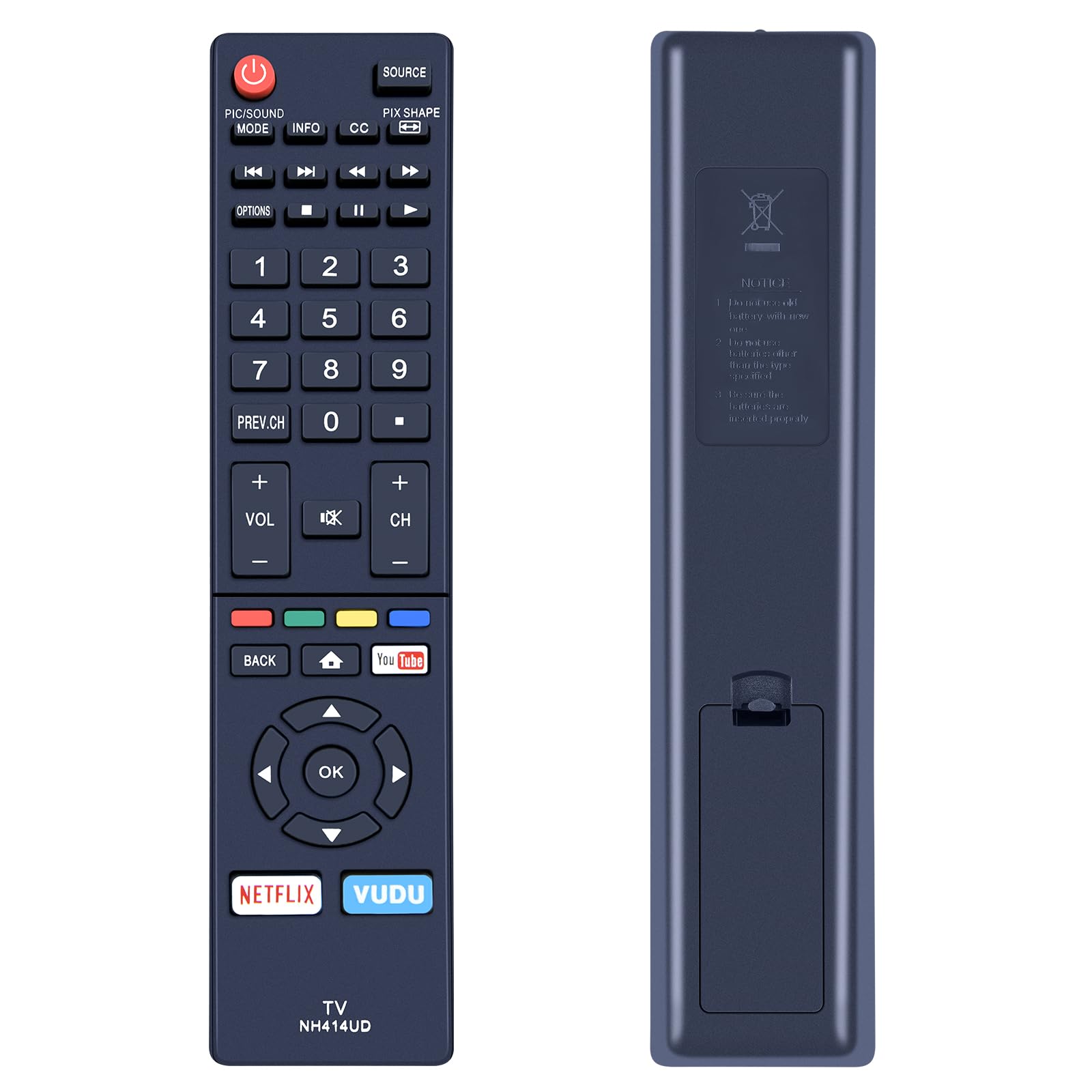 Photo 1 of NH414UD Replace Remote fit for Sanyo TV FW55C46F-BFW50C76F FW43C46FB FW43C46F FW43C46F-B FW55C46F FW55C46FB FW50C36F FW50C36F-B FW50C36FB FW50C78F FW65C78F FW55C78F FW50C85T FW50C87F FW55C87F