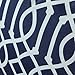CaliTime Pack of 2 Canvas Throw Pillow Covers Cases for Couch Sofa Home Decoration Modern Geometric Figure Chain Both Sides 18 X 18 Inches Navy Blue