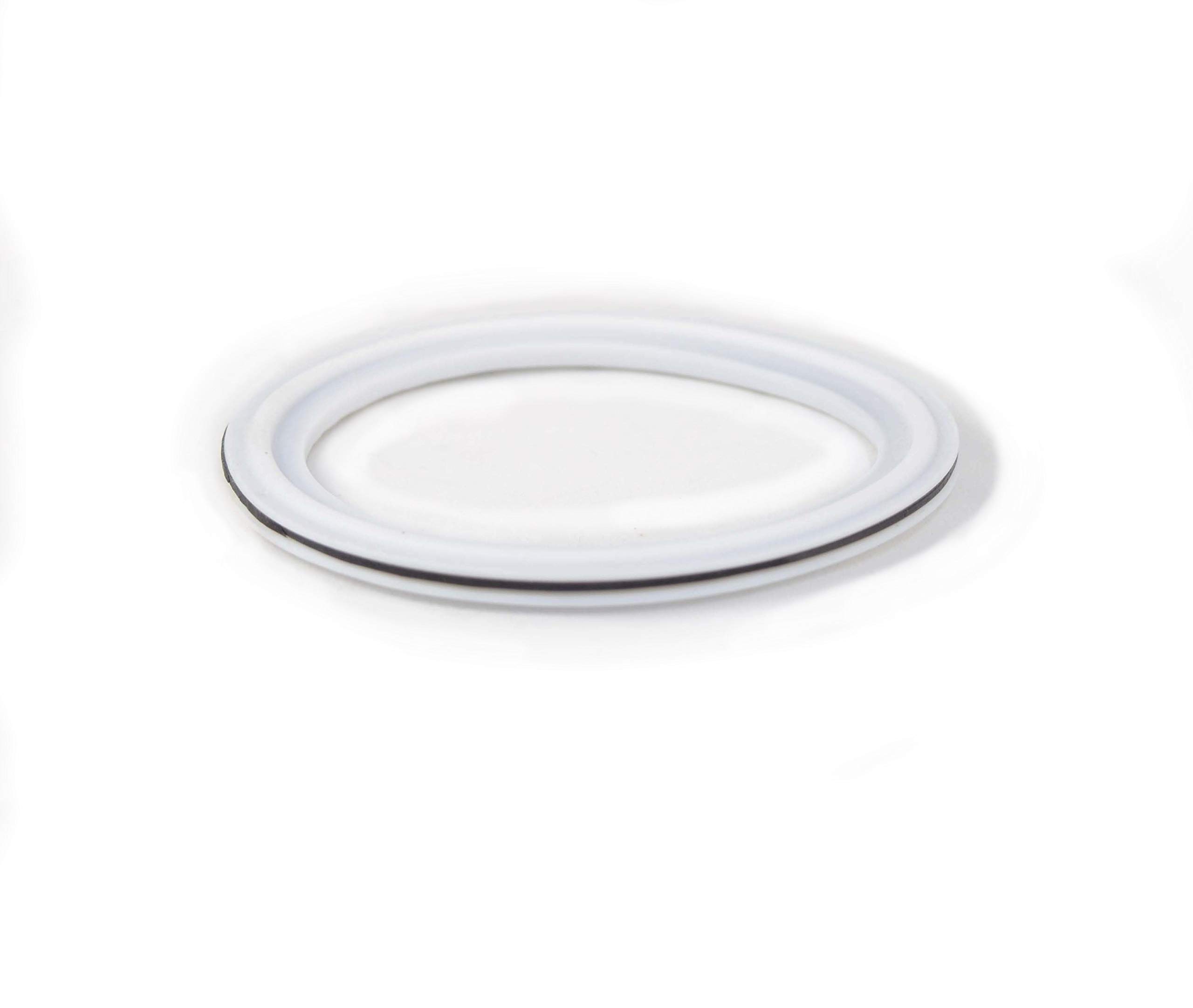 Photo 1 of 10" Tri Clamp Envelope Gasket PTFE (Teflon) PTFE X EPDM Sanitary Pharmaceutical Grade High Elasticity VS PTFE Alone! IE Longer Life.