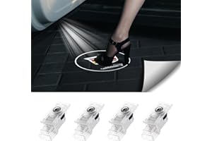 ABCVMOTO Cadillac Car Accessories 4 PCS LED Car Door Light Logo Projector Compatible with SRX XTS ATS XT4 XT5 XT6 CT5 CT6, 3D Ghost Shadow Light, Wireless Welcome Lights Car Door Sill Led Light