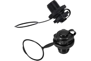 TevzaTechix 2PCS Inflatable Boat Screw Air Valve, 22mm Boston Valve, Spiral Mattress Air Plugs, One-Way Pull Air Valve for In