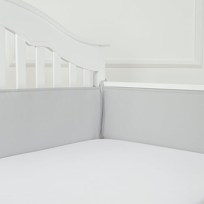 TILLYOU 4PIECE Baby Breathable Crib Bumper Pads for Standard Cribs