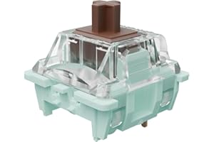 MCIEPNY Gateron Jade Series 3.0 Brown Keyboard Switch,Tactile 3Pin 55gf Dual Stage Spring,Pre-Lubricated Switches,for MX Gaming Mechanical Keyboards(Brown,108Pcs)