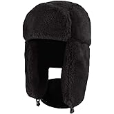 Winter Ushanka Russian Trapper Hats with Ear Flaps,Warm Full Hood Earflap Hat for Men and Women Windproof Fluffy Hats