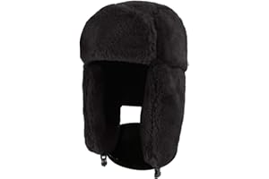 BQSAZHYJ Winter Ushanka Russian Trapper Hats with Ear Flaps,Warm Full Hood Earflap Hat for Men and Women Windproof Fluffy Hats