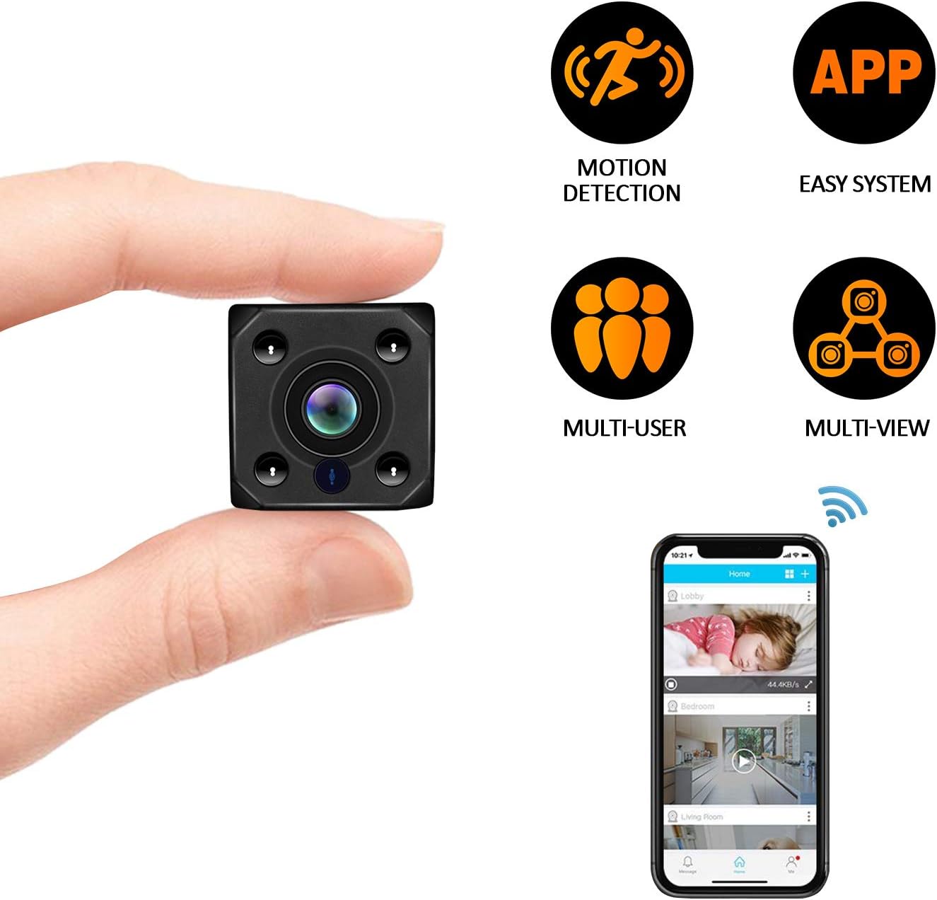 Mini Spy Hidden Camera, Wireless Hidden Camera Portable Dice HD1080P Video USB DVR Recording