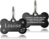 EDSG Personalised Dog Tags for Pets UK Deep Engraved Stainless Steel Bone Tag view 5