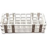 Frey Scientific No-Wire Autoclavable Polypropylene Test Tube Rack for 30mm Tube,  21 Well