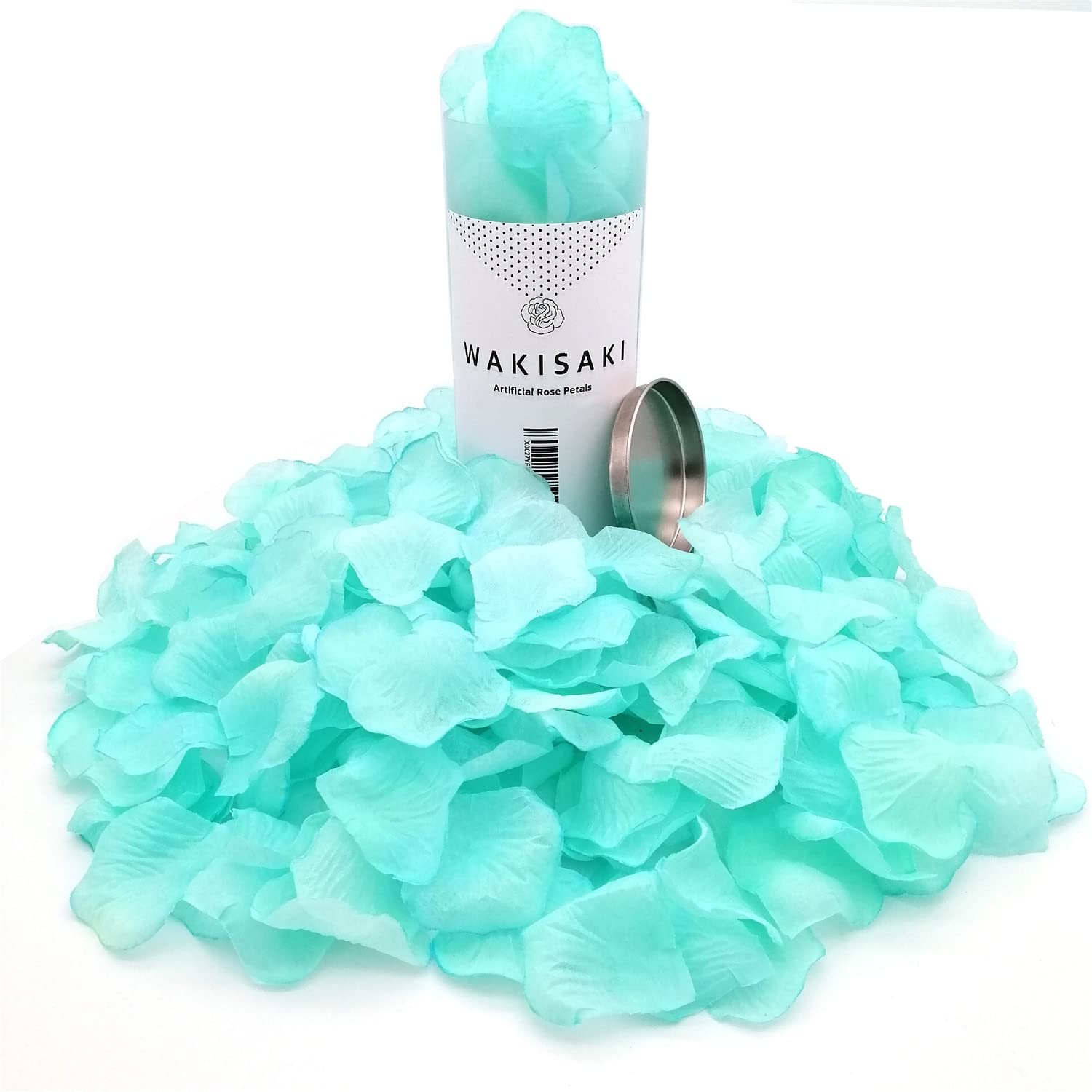 Photo 1 of WAKISAKI Ready-to-use, Scented, Artificial Aqua Blue Rose Petals for Weddings, Flower Petals for Romantic Night Decorations, Engagement, Proposal, Anniversary, Valentine's 1,000 PCS (Light Aqua)
