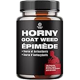 Horny Goat Weed Male Enhancing Supplement - Extra Strength HornyGoatWeed for Men with Black Maca Root Powder, Tongkat Ali, Sa