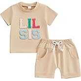 Toddler Baby Boy Girl Clothes Big Sister/Brother Little Sister/Brother Matching Outfits Summer Shorts Sets