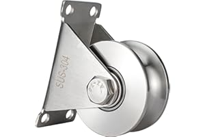 SHINICO Heavy Duty Large 68 mm Pulley Wheel, Duplex Bearings Inside, Wall Mounted Industrial Rope Pulley for Lifting, 1 Pack