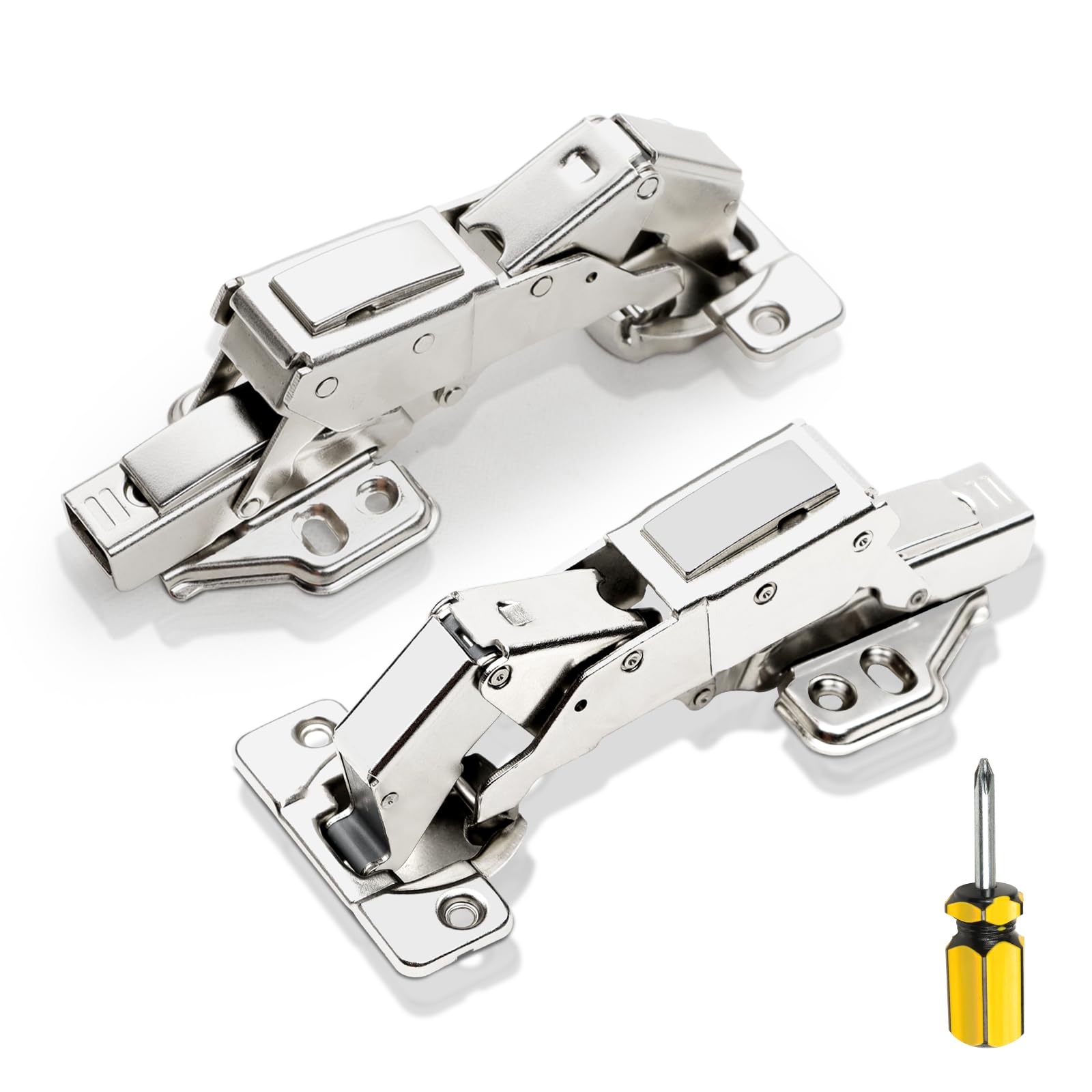 Photo 1 of 2 Pack 165 Degree Soft Close Kitchen Cabinet Door Hinges, Face Frame Kitchen Hinges, Soft Close Multi-Pivot Concealed Hardware for Corner Kitchen,Cupboard Folded, Folden Door