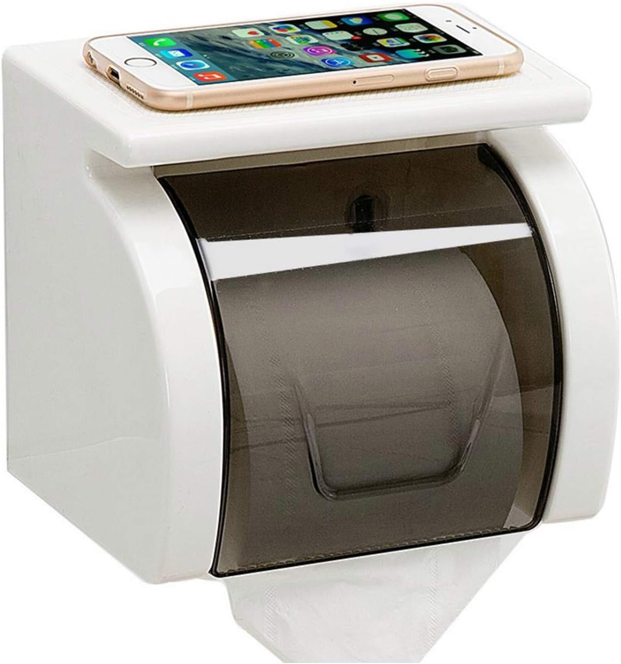 MeiyijiaStrong Adhesive Toilet Paper Holder, No Drilling, Bath Installations, with Waterproof and Dustproof