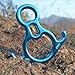 kissloves Rescue Figure 8 Descender Belay Device Aluminum Alloy 50KN Climbing Belay Rappel Gear Descender with Lock Off Ears for Rescuing Climbing Mountaineering Escaping Caving Engineering Protection