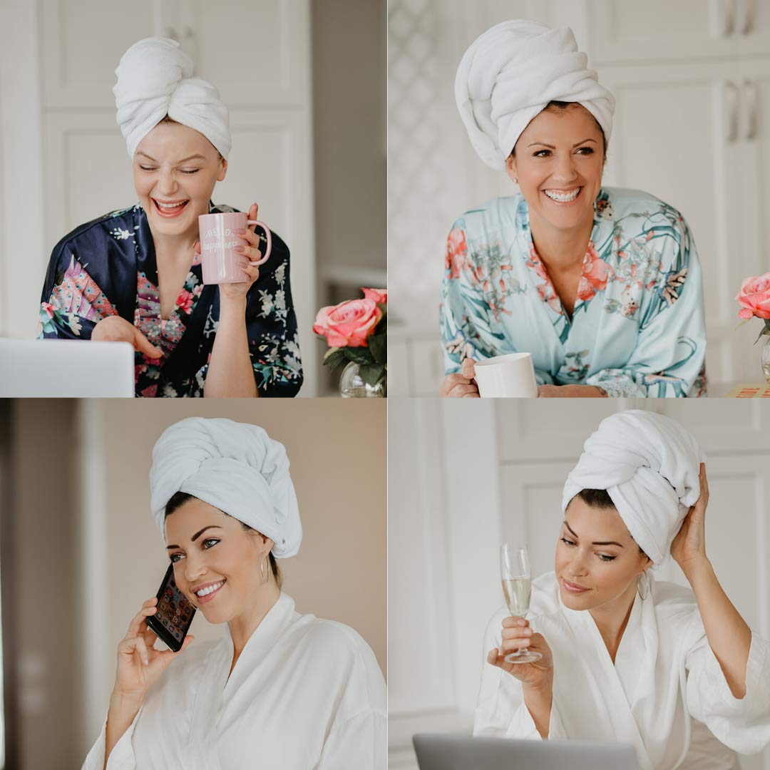 EMIKO Large Microfiber Hair Towel for Women - Quick Anti-Frizz Hair Drying - Soft & Super Absorbent - Ideal for All Hair Types - (43 x 23 Inches) : Beauty