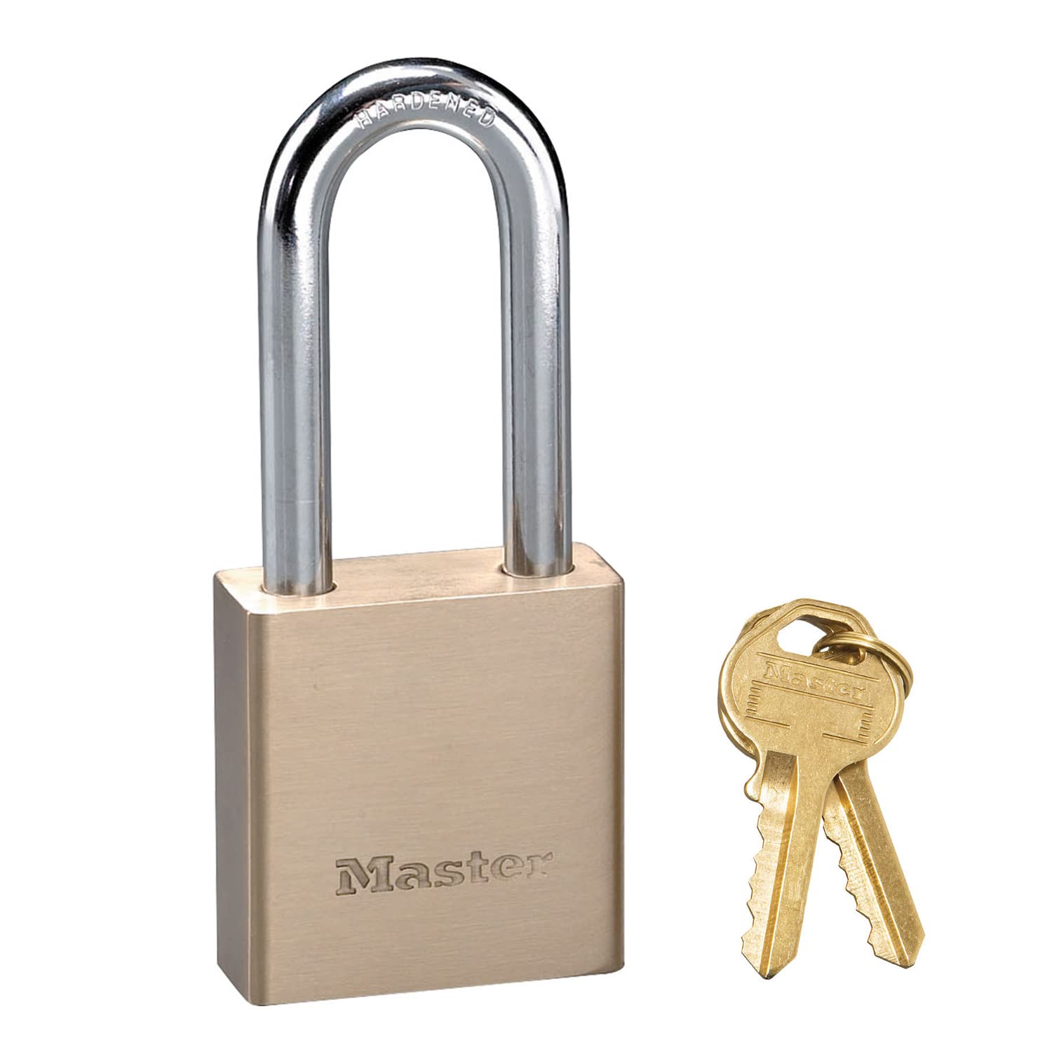 Master Lock 576EURDLH Thick Brass Body Padlock with Key Ideal to Secure Gates, Fences, Sheds, 98 x 44 x 20 mm