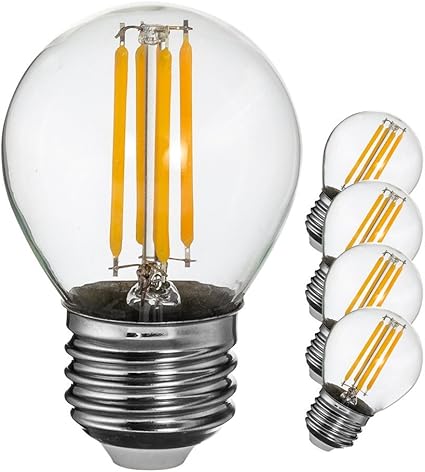 Amazon フィラメント Led電球 E26 電球色 40w形相当 400lm エジソン電球 シャンデリア電球 広配光 5個入り Hzfluo Led電球