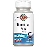 KAL Liposomal Zinc 30mg, Cellular Function and Immune Support Supplement, Enhanced Absorption Zinc Supplements, Vegan, Gluten Free, Soy Free, 30 Servings, 30 VegCaps