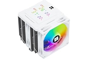 Thermalright Peerless Assassin 120 Digital ARGB White CPU Air Cooler, Digital Screen Top Cover,6 Heatpipes Computer CPU Coole