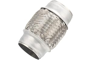 Autarboor Exhaust Flex Pipe, 1.75‘’x 4‘’ Stainless Steel Heavy Duty Exhaust Flex Pipe, Double Braid Exhaust Flex Tube