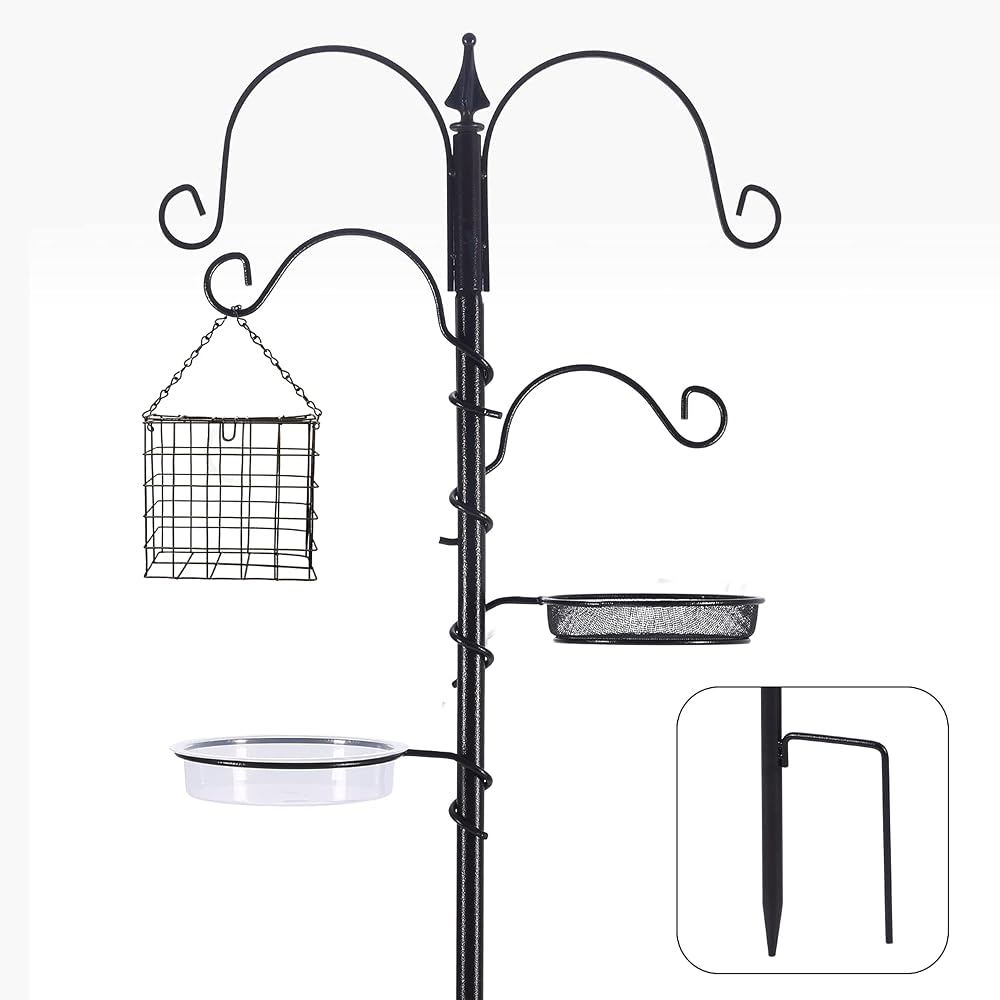 Urban Deco Bird Feeding Station Kit with Deluxe Feeders and Tray