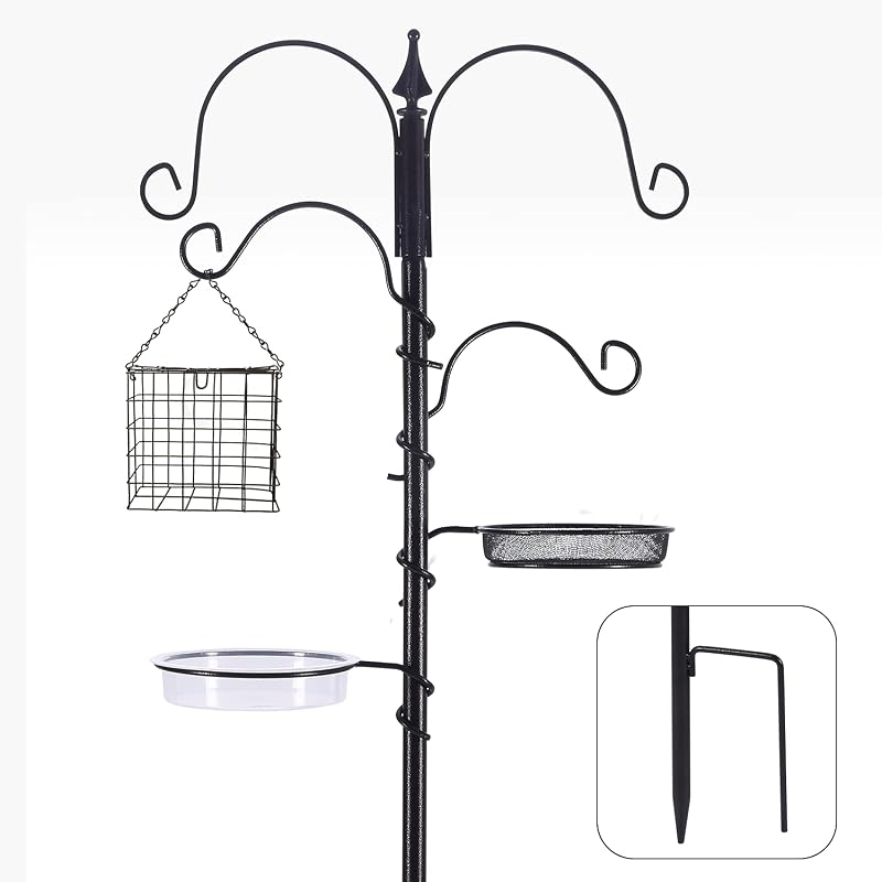 Urban Deco Bird Feeding Station Kit with Deluxe Feeders and Tray