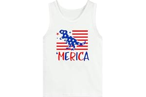 TBBCWWQY 4th of July Tank Tops Boys Girls American Flag Shirts Kids Patriotic USA T-Shirt Cotton Sleeveless Tees Tops 1-7T