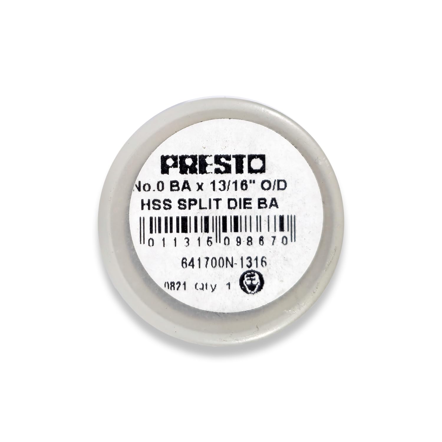Presto 641700N-1316 BA HSS Circular Adjustable Split Die