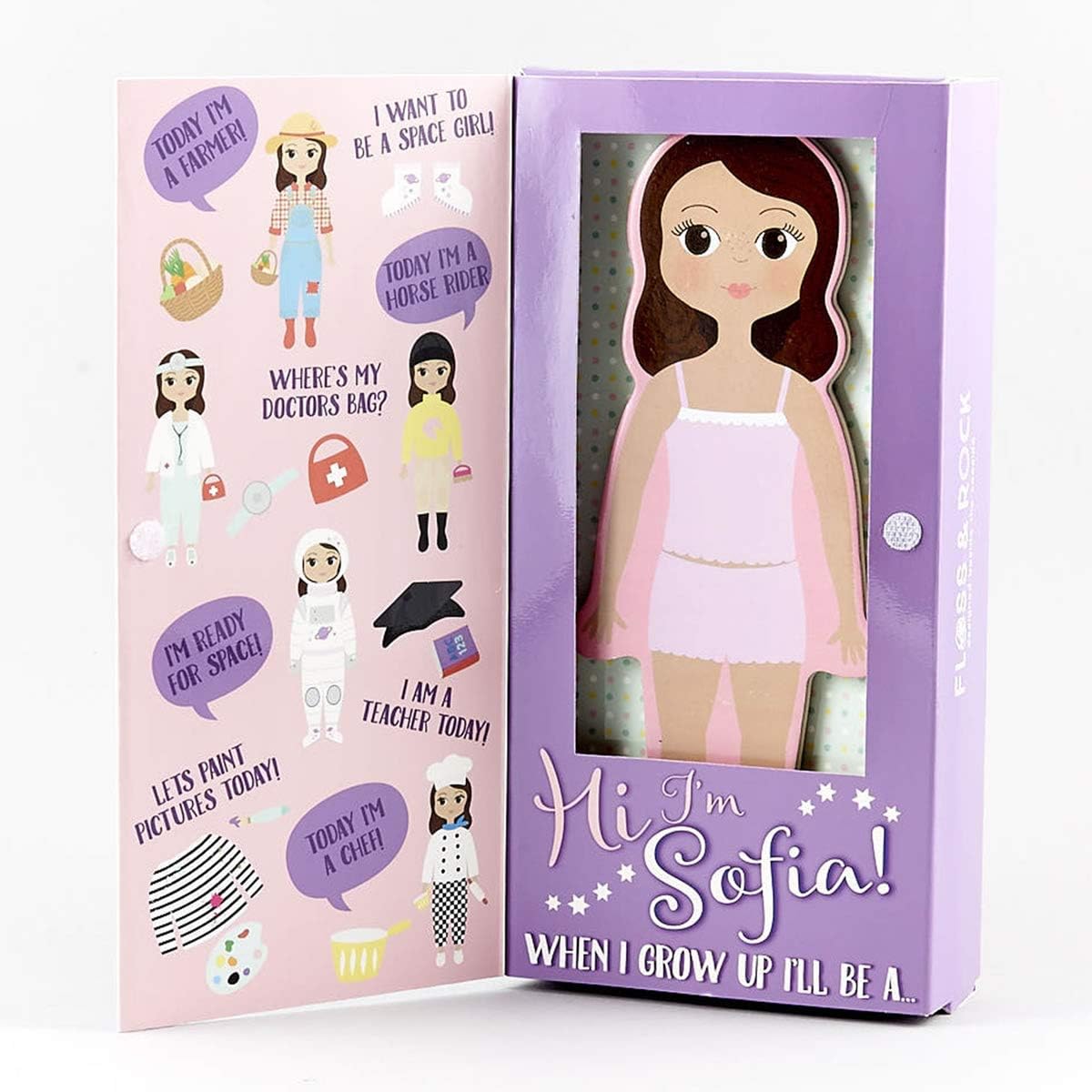 Sophia Magnetic Dress Up Doll, Purple, Small - Image 4