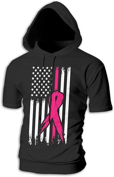 pink short sleeve hoodie mens