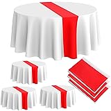 Remagr 3 Pcs Round Plastic Tablecloth 84 Inch