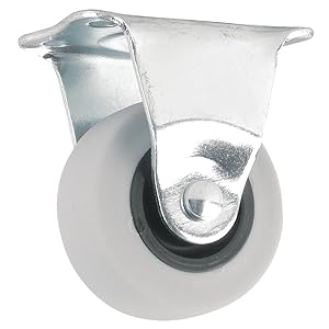 TPR Rubber Caster Wheel with Rigid Non-Swivel Top Plate- 2-Inch -90 lb. Load Capacity-Non-Marking for Use in Hospitals, Food Service, & Other Institutional Applications